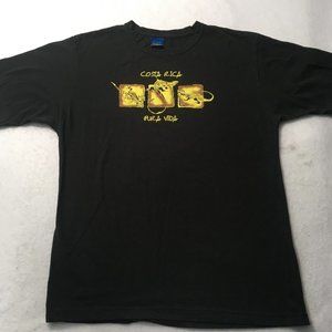 Vintage Rana Tropic reptiles graphic Costa Rica XXL center script Y2K mens black